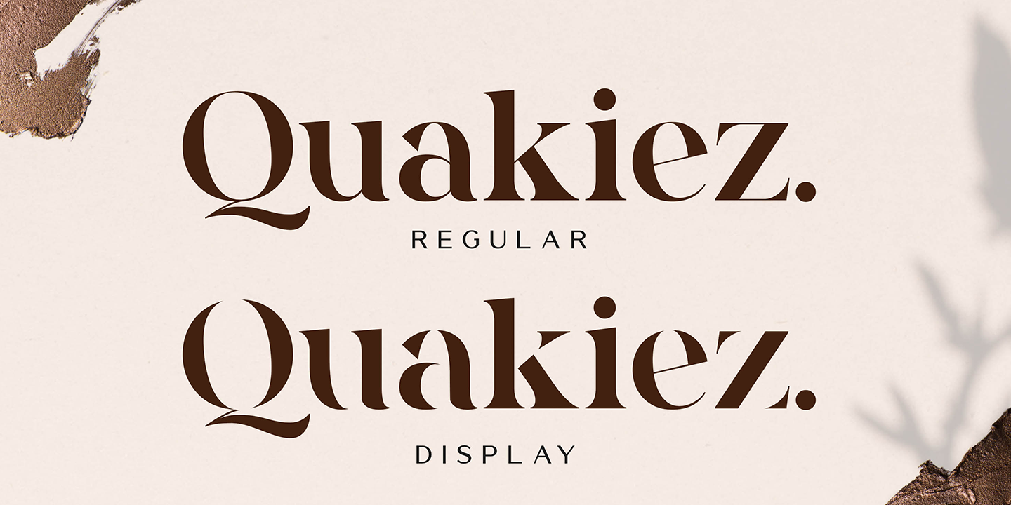 Quakiez Display Font preview